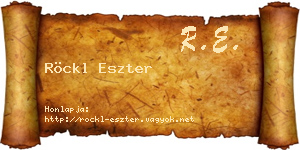 Röckl Eszter névjegykártya
